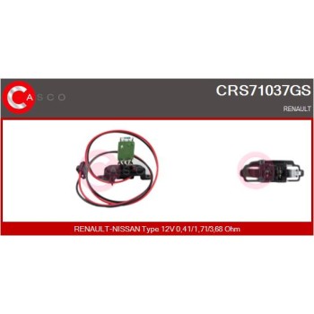 Resitencia, ventilador habitáculo - CASCO CRS71037GS
