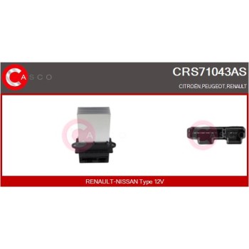 Resitencia, ventilador habitáculo - CASCO CRS71043AS