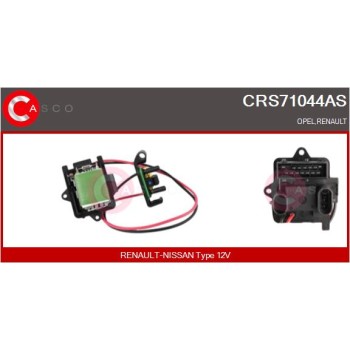 Resitencia, ventilador habitáculo - CASCO CRS71044AS