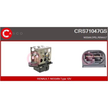 Resistencia en serie, electromotor de ventilador - CASCO CRS71047GS