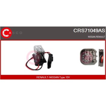 Resitencia, ventilador habitáculo - CASCO CRS71049AS