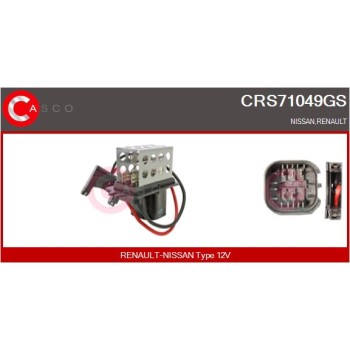 Resitencia, ventilador habitáculo - CASCO CRS71049GS