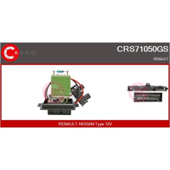 Resitencia, ventilador habitáculo - CASCO CRS71050GS