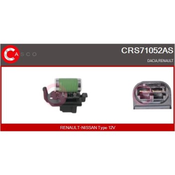 Resistencia en serie, electromotor de ventilador - CASCO CRS71052AS