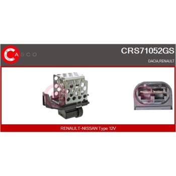 Resistencia en serie, electromotor de ventilador - CASCO CRS71052GS