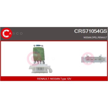 Resitencia, ventilador habitáculo - CASCO CRS71054GS