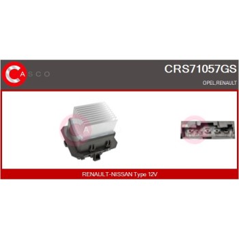 Resitencia, ventilador habitáculo - CASCO CRS71057GS