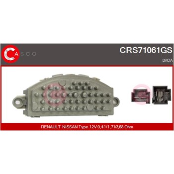 Resitencia, ventilador habitáculo - CASCO CRS71061GS