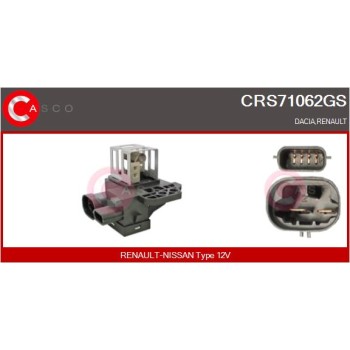 Resistencia en serie, electromotor de ventilador - CASCO CRS71062GS