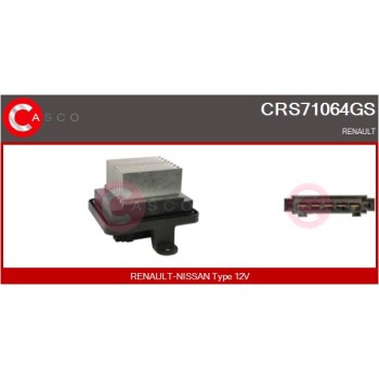 Resitencia, ventilador habitáculo - CASCO CRS71064GS