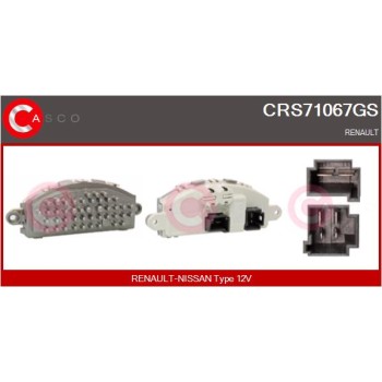 Resitencia, ventilador habitáculo - CASCO CRS71067GS