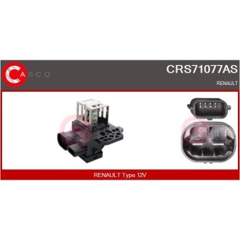 Resistencia en serie, electromotor de ventilador - CASCO CRS71077AS