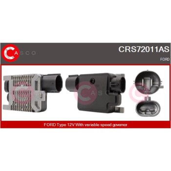 Resistencia en serie, electromotor de ventilador - CASCO CRS72011AS