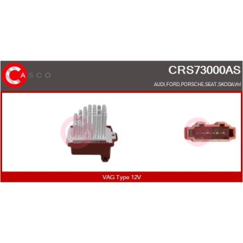 Resitencia, ventilador habitáculo - CASCO CRS73000AS