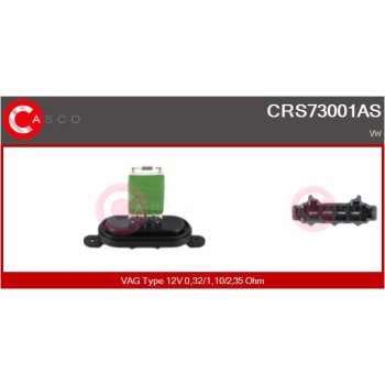 Resitencia, ventilador habitáculo - CASCO CRS73001AS