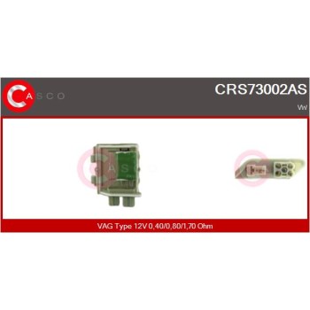 Resitencia, ventilador habitáculo - CASCO CRS73002AS