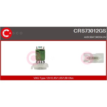 Resitencia, ventilador habitáculo - CASCO CRS73012GS