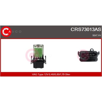 Resitencia, ventilador habitáculo - CASCO CRS73013AS