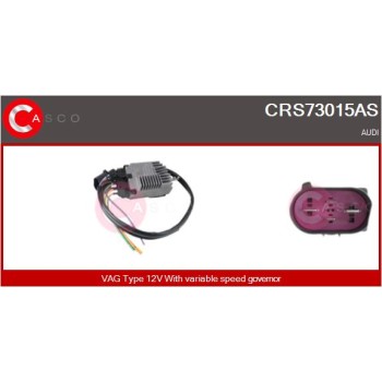 Resistencia en serie, electromotor de ventilador - CASCO CRS73015AS