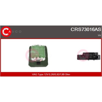 Resitencia, ventilador habitáculo - CASCO CRS73016AS