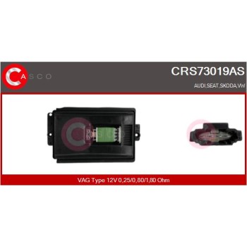 Resitencia, ventilador habitáculo - CASCO CRS73019AS