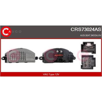 Resitencia, ventilador habitáculo - CASCO CRS73024AS