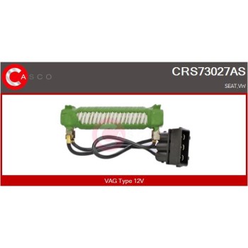 Resistencia en serie, electromotor de ventilador - CASCO CRS73027AS