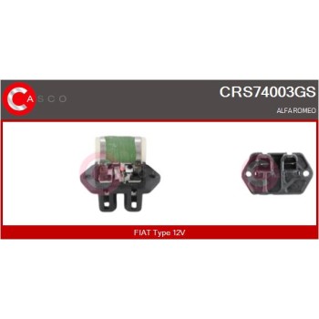 Resistencia en serie, electromotor de ventilador - CASCO CRS74003GS