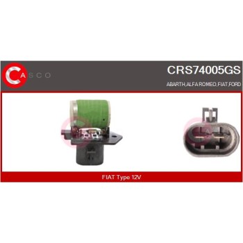Resistencia en serie, electromotor de ventilador - CASCO CRS74005GS