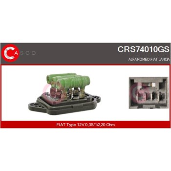 Resitencia, ventilador habitáculo - CASCO CRS74010GS