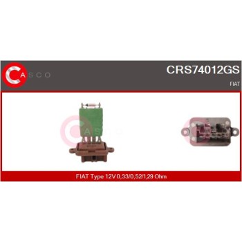 Resitencia, ventilador habitáculo - CASCO CRS74012GS