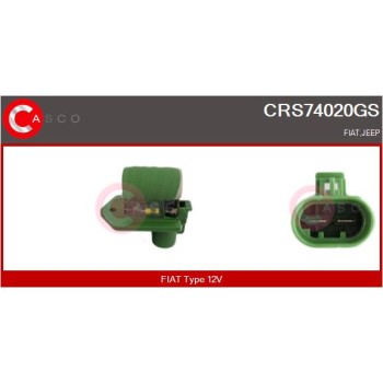 Resistencia en serie, electromotor de ventilador - CASCO CRS74020GS