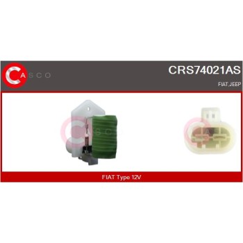 Resistencia en serie, electromotor de ventilador - CASCO CRS74021AS