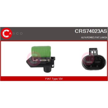 Resistencia en serie, electromotor de ventilador - CASCO CRS74023AS