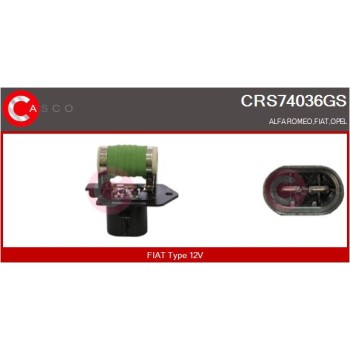 Resistencia en serie, electromotor de ventilador - CASCO CRS74036GS