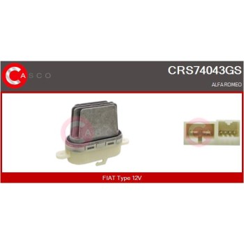 Resitencia, ventilador habitáculo - CASCO CRS74043GS
