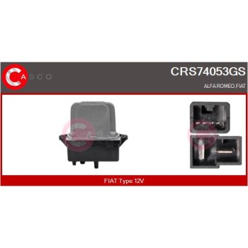 Resitencia, ventilador habitáculo - CASCO CRS74053GS