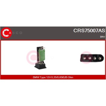 Resitencia, ventilador habitáculo - CASCO CRS75007AS