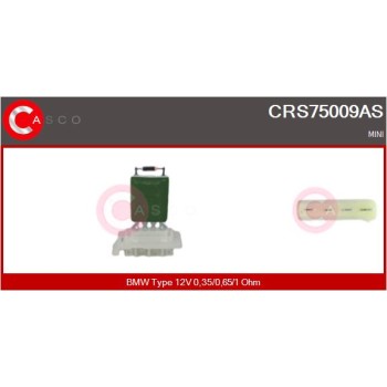 Resitencia, ventilador habitáculo - CASCO CRS75009AS