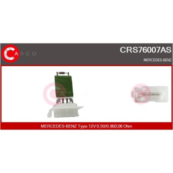 Resitencia, ventilador habitáculo - CASCO CRS76007AS