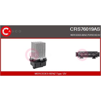 Resitencia, ventilador habitáculo - CASCO CRS76019AS