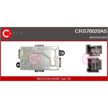 Resitencia, ventilador habitáculo - CASCO CRS76020AS