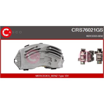 Resitencia, ventilador habitáculo - CASCO CRS76021GS