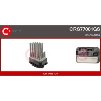 Resitencia, ventilador habitáculo - CASCO CRS77001GS