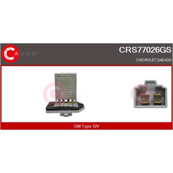Resitencia, ventilador habitáculo - CASCO CRS77026GS