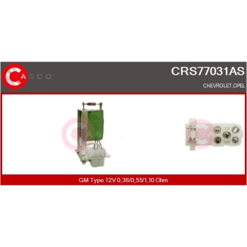 Resitencia, ventilador habitáculo - CASCO CRS77031AS