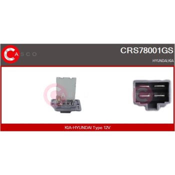 Resitencia, ventilador habitáculo - CASCO CRS78001GS
