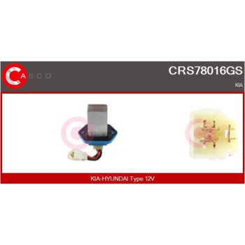 Resitencia, ventilador habitáculo - CASCO CRS78016GS