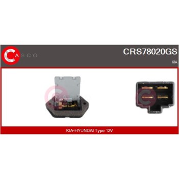 Resitencia, ventilador habitáculo - CASCO CRS78020GS