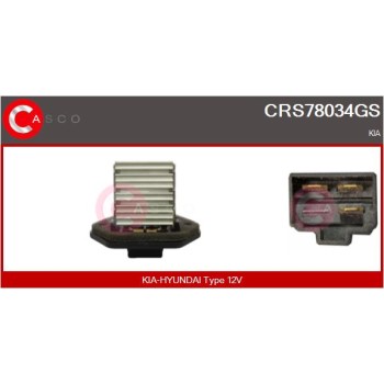 Resitencia, ventilador habitáculo - CASCO CRS78034GS